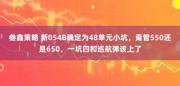 叁鑫策略 新054B确定为48单元小坑,甭管550还是650,一坑四和巡航弹该上了